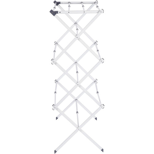 Foldable Telescopic Clothes Drying Rack SpaceSaving Adjustable 16.9329.92in White RustResistant 1