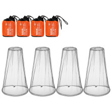 4 Pack Mosquito Head Net for Hiking Camping with Breathable Bug Mesh Face Protection Gray