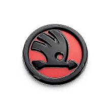 (8cm Red) Sticker Of Car's Hood Emblem Insignia For Skoda Octavia, Hood, Front Grille, Rear Trunk, Logo S, A7, Superb, Kamiq, Abs, 1 Piece
