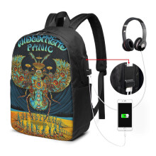 Cestovní batoh na notebook Widespread Panic, voděodolný batoh na notebook pro firmy s nabíjecím portem USB, školní počítačová taška pro