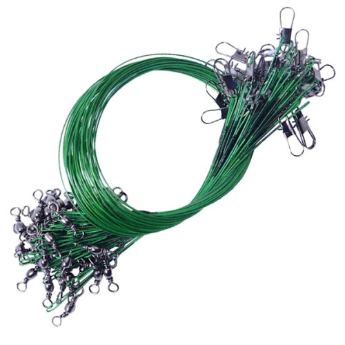 20x Stalen vishengel - 15 cm - Groen 1