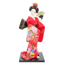 Estátua de gueixa japonesa Shengji em quimono, decoração em resina, escultura oriental