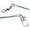 20x Stalen vishengel - 15 cm - Groen 3