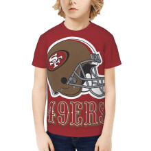 SF_49erss Boys and Girls Short Sleeve Shirt for Youth Sports Football Team for Baseball Fans Gifts