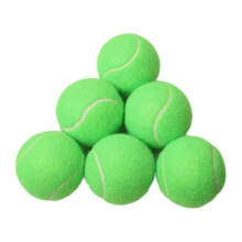 (Green) 6x Tennis Balls Training Balls Dogs Tennis Balls Professional Elastic Balls Wear Resistant for Sports Beginners Entertainment - KM