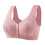 (XL,pink)Fixed Cup Front Buckle Mother Middle-aged And Elderly Underwear Female Large 1