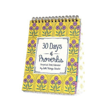 (yellow) 30 Days of Proverbs Perpetual Calendar, Reusable Undated Calendar 12 Months