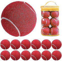(Red) 12 Packs Pressure Matching And Training Tennis Balls - PW