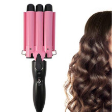Hair Waver 3 Barrel Curling Iron with Rapid 60s Heat Up, Dual Temp Control, Frizz Reduction