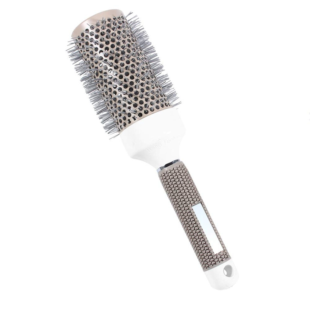 53mm Ceramic Round Hair Brush for Blow Drying, Curls and Volume with Nylon Bristles