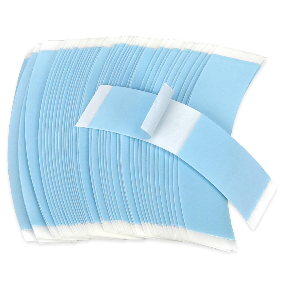 Unisex Blue 72Pcs Cshaped Waterproof Ultra Hold Double Sided Lace Front Wig Tape For Wigs And Toupees