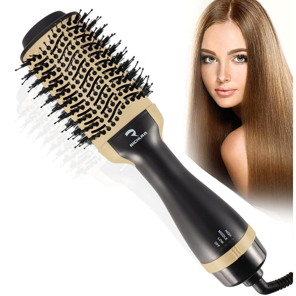 Hot Air Brush Blow Dryer with 3 in 1 Styling, Negative Ionic Technology and Adjustable Heat Control
