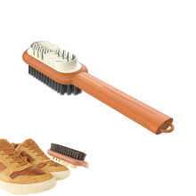 Suede Shoe Brush and Eraser Set, 2 in 1 Rubber Cleaner for Shoes, Bags, Purse, Sofa Orange