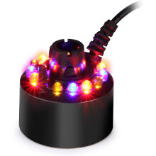 Brumisateur Anggrek à 12 LED 24 V à changement de couleur, pour fontaine, bassin et humidificateur d'air (sans adaptateur USB).