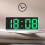 Jacenvly LED Alarm Clock with Large Digital Display, White Frame, Kitchen & Bedside Decor, Compatible with Wall Mounting 7