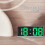 Jacenvly LED Alarm Clock with Large Digital Display, White Frame, Kitchen & Bedside Decor, Compatible with Wall Mounting 6