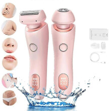 (Pink) 2 in 1 Portable Electric Shaver Razor For Women, Private Parts Elegance Shaver