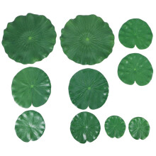 IMCBSTT 10 Pieces 5 Kinds Artificial Floating Foam Lotus Leaves Lily Pads Artificial Foliage Pond Decor for Pool Aquarium Decor