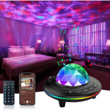 Projetor de céu LED com projeção de galáxias, controle remoto Bluetooth, luz noturna para quarto, gadgets eletrônicos.