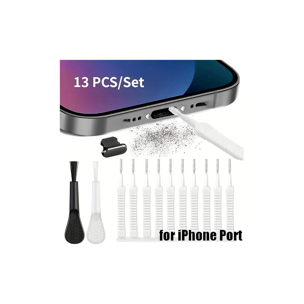 Dust Cover For Type C Charging Port Compatible With Iphone 16 15 14 Pro Max, Cleaning Kit With Brush For Computer Keyboard 9173940127739