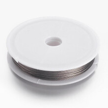 1 rulle Tigerhaletråd Nylonbelagt rustfrit stål Sølv 0,45 mm ca. 164,04 fod (50 m)/rulle