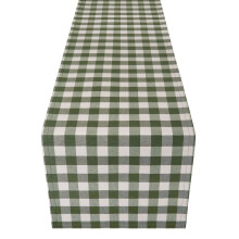 Caminho de mesa xadrez búfalo - Sálvia - 33 cm x 229 cm