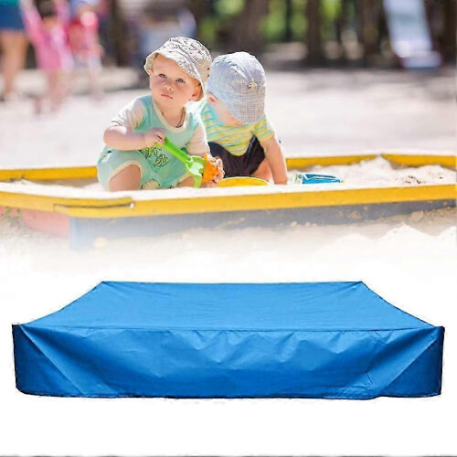 (120x120x20cm,Sky Blue)Sandbox Cover, Sandbox Canopy With Drawstring, Sandpit Pool Cover 1