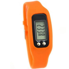 Krokomer s LCD displejom, jednoduchý na obsluhu, fitness tracker na chôdzu, digitálny krokomer, oranžový