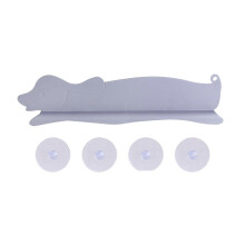 Kitchen Sink Splash Guard with 4 Suction Cups Puppy Shape Dish Vegetable Washing Water Anti-Splash Countertop Baffle Board
