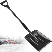 Neue Schneeschaufel 2025 für die Einfahrt – Tragbar, großes Fassungsvermögen, 4-in-1-Leichtbauschaufel mit Griff, kompatibel mit Auto-Notfällen
