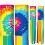 2 τεμάχια Σημαία Tie Dye Windsock Tie Dye Σερπαντίνες με Χρώμα Ουράνιου Τόξου, Πολύχρωμη 1