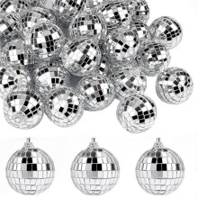 30 PZ Sfere un Specchio da Discoteca 2 Pollici Sfera un Specchio Riflettente da Appendere per Decorazioni per La Casa 'Albero di Natale