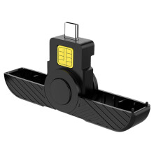 Lecteur de cartes bancaires CAC Visa husxh pour la sécurité des certificats numériques, lecteur de cartes à puce portable USB Type-C, accès