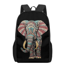 Schulrucksack mit Elefantenmotiv (16 Zoll) für Jungen und Mädchen, ideal für Teenager und Kinder.
