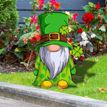 St Patricks Day Yard Sign Decor, Green Garden Stake Signs Compatible with Saint Patty's Party Outdoor Decor