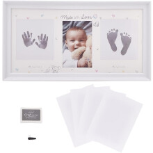 Baby Hand & Footprint Kit 15x8Inch, Compatible with Ink Pad, Keepsake for New Mom, Newborn, Baby Shower Gifts