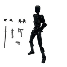 Titan13Actionfigur, T13Actionfigur. 3D-printet bevægelig robotdukke med flere led. Lucky19-leddel. Valentinsgaver til ham.