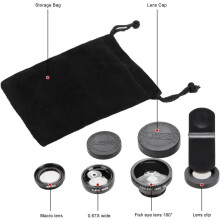 3 Lens Kit for compatible with iPhone and Android Camera | Ultra Wide Angle, Fisheye, Macro Lenses | Smartphone Photography & Video