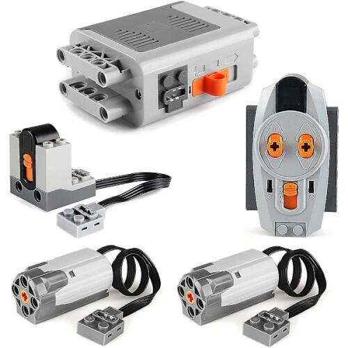 5-pack Power Function Motorized Bricks Power Kit2Medium Motors, 1Battery Box, 1IR Remote Control, 1