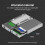 jixopn Type-C/USB 3.0 harddiskkabinet til 3,5/2,5 tommer SATA harddisk (EU-stik) 6