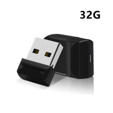 Mini Pen Drive USB de 32GB, Mini Disco U, Memória Flash, Caneta para Armazenamento em PC e Laptop, Preto (32G)