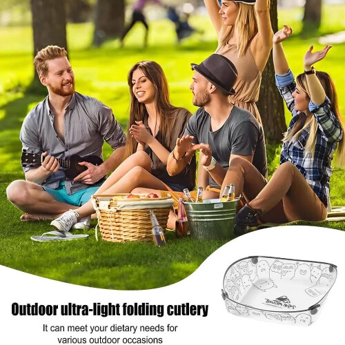 Food-Grade Foldable Tableware, Lightweight Multi-purpose Camping Bowl & Filter, Compatible with Outdoor Use 1