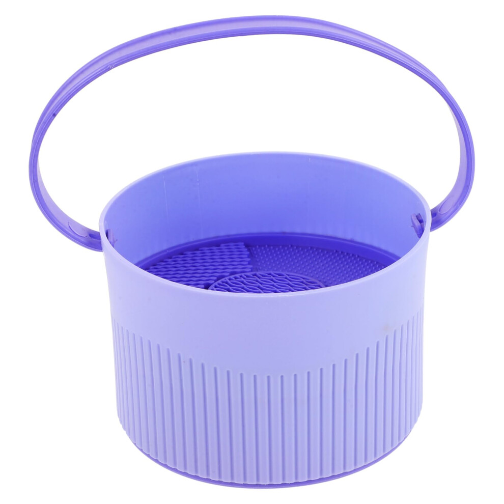 Makeup Brush Cleaner Bowl with Sponge Organizer and Mat for Portable Brush Washing