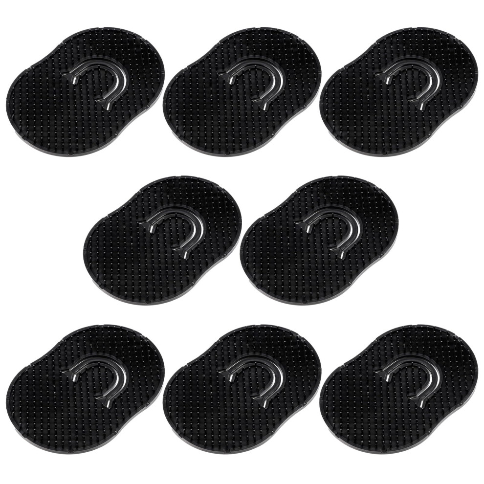 Palm Comb and Beard Grooming Comb Set with Scalp Massage, Compact Pocket Size, 8PCS Black for Men
