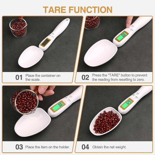 Digital Measuring Spoon, Weighing Spoon Scale 500g/0.1g High Precision with LCD Display Suitable for Kitchen Gadgets 2