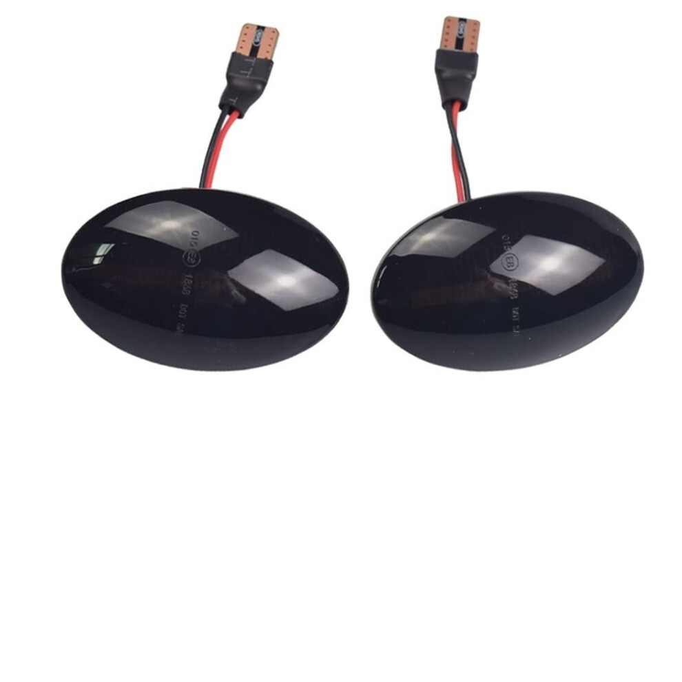 2Pcs Led Side Marker Lights With Dynamic Turn Signal For Opel Smoked Bright Black/Yellow 9426802607130