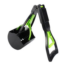 (Green) 24" Dog Poop Scooper Foldable Pet Waste Pick Up Tool for Dogs Cats High Strength Long Handle Dog Poop Grabber for Yard Grass Gravel