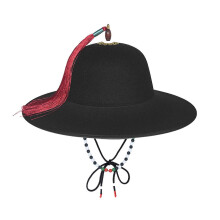 (B)Black Sun Hat Traditional Flying Fish Costume Hat Wide Brim UV Protection Fishing Idol Cosplay Cap Headwear