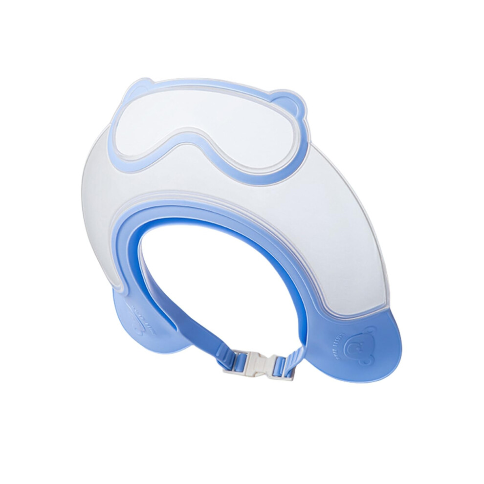 Infants Shower Caps Adjustable Protective Hat Cartoon Kids Bathing Shampoo Cap For Infants Blue