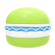 (Green) Hamburger Shape Pet Bowl 5-Piece Pet Feeding Bowl Set Handmade Tableware Combination for Cats And Dogs